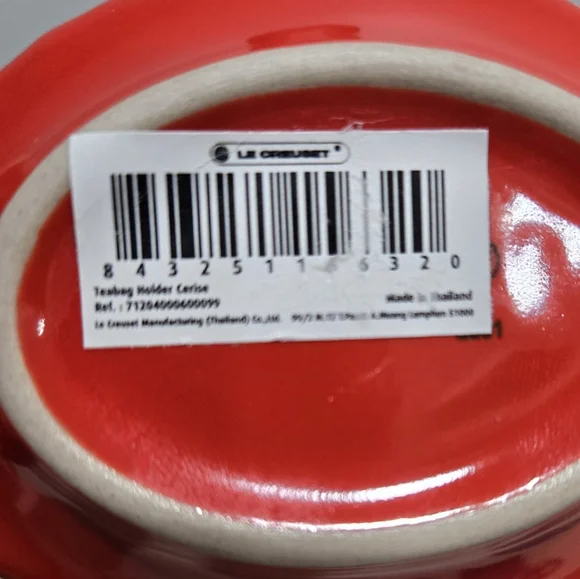 Cerise Tea Bag Holder Spoon Rest Le Creuset NEW - Picture 5 of 6